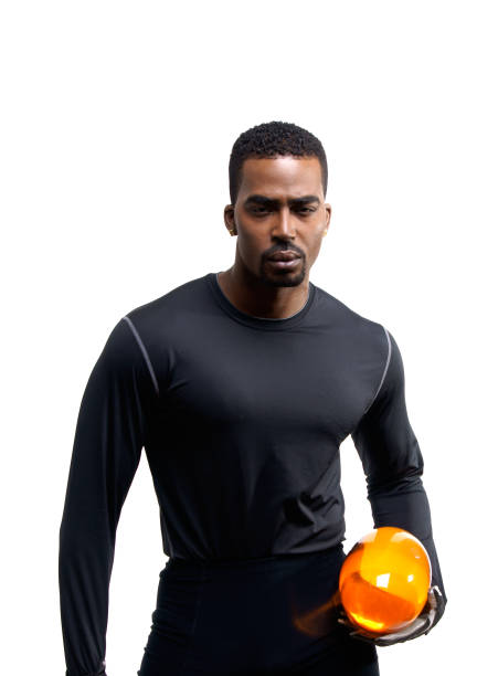 Athlete wearing a black long-sleeve compression top